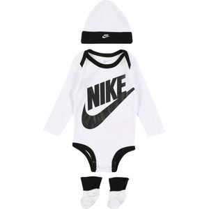 Nike - Futura Logo - 3-delige Set voor Babyjongens - Wit met Zwarte Details