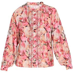 faina Blouse  beige / groen / rosa / zwart