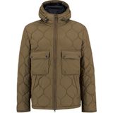 Barbour - Gewatteerd Jack - Regular Fit - Effen - Met Capuchon en Tunnelkoord