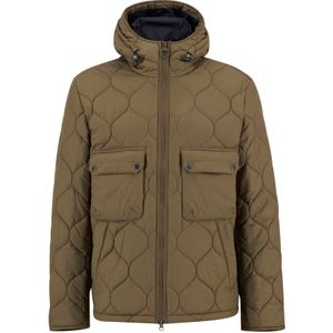 Barbour - Gewatteerd Jack - Regular Fit - Effen - Met Capuchon en Tunnelkoord