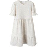 Jerseyjurken - Wikkel Jurk - V-hals - Korte Mouwen - All-over Print - Regular Fit