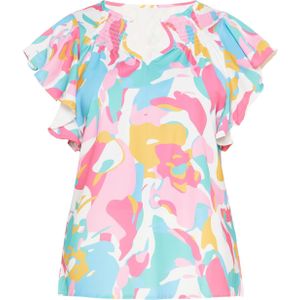 FELIPA Blouse 'Fashion Look'  lichtblauw / goudgeel / mintgroen / rosa
