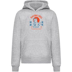 F4NT4STIC Sweatshirt 'Japanischer Shiba Inu Hund'  blauw / grijs gemêleerd / rood