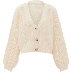 aleva Gebreid vest  lichtbeige