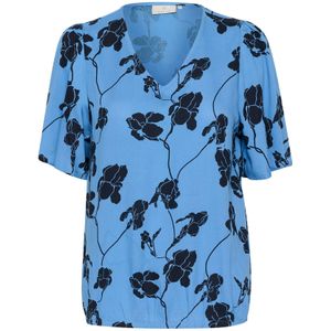 Kaffe Blouse 'KA Ariana'  azuur / zwart