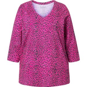 Ulla Popken Shirt  blauw / pink / magenta