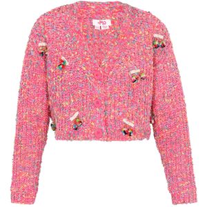 MYMO Oversized vest 'Young Fashion'  lichtblauw / geel / lavendel / pitaja roze