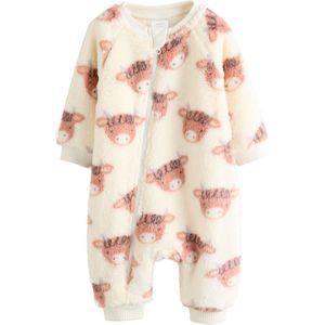 Next Rompertje/body  ecru / kastanjebruin / lichtlila / zwart