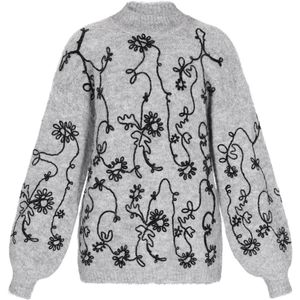 usha FESTIVAL Oversized trui  grijs gemêleerd / zwart