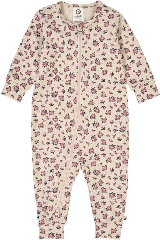Müsli by GREEN COTTON Rompertje/body  beige / navy / spar / eosine