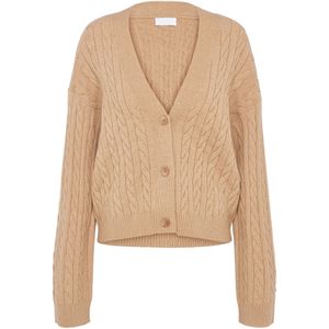 LeGer by Lena Gercke Gebreid vest 'Lionne'  donkerbeige