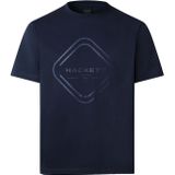 Hackett London - HM5000028 - T-shirt - Marineblauw - Katoen - Korte Mouwen