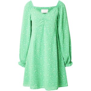 Neo Noir Jurk 'Malla'  goudgeel / groen / wit