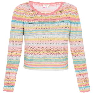 IZIA Trui  blauw / turquoise / rosa / wit