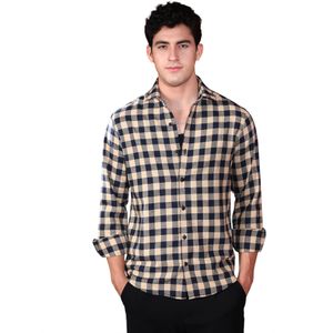 Campus Sutra Overhemd 'Malaysia'  beige / navy