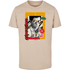 F4NT4STIC Shirt 'Sex Education Otis Hung Over Collage Netflix TV Series'  sand / oranje / rood / zwart