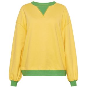 SANIKA Sweatshirt 'Fashion Look'  geel / groen