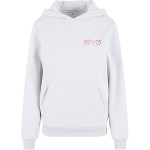Miss Tee Sweatshirt 'Always Trust Your Heart'  pink / rosa / zwart / wit