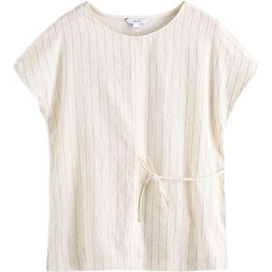 Next Shirt  ecru / donkergrijs