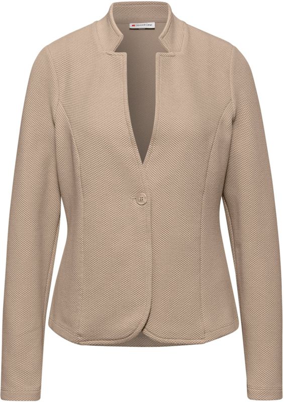 Street One - Jacquard Blazer - Beige - Dames