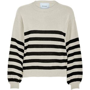 minus Trui 'Perla'  grijs / zwart