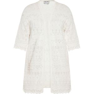 Usha Gebreid vest  wolwit