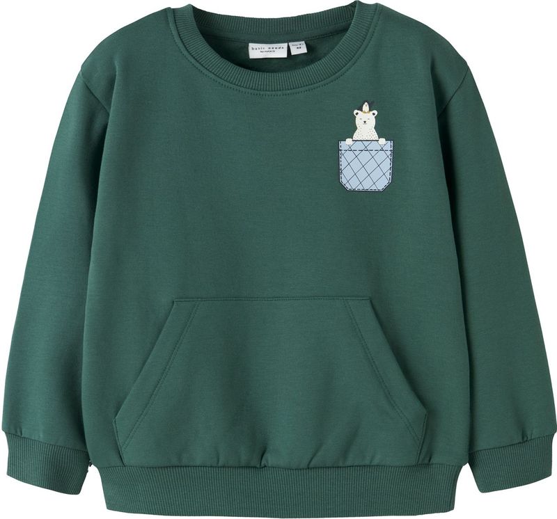 NAME IT Sweatshirt 'NMMVUGO'  lichtblauw / groen