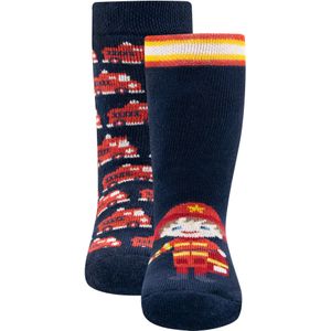 EWERS Sokken 'Feuerwehr'  nachtblauw / bloedrood / offwhite
