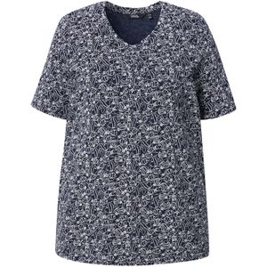 Ulla Popken Shirt  donkerblauw / wit