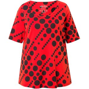 Ulla Popken Shirt  rood / zwart