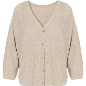 TATUUM - ESTIKA - Gebreid Vest - Beige Gemêleerd