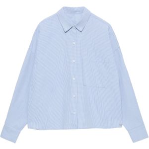 Pull&Bear Blouse 'PACIFIC'  lichtblauw / wit