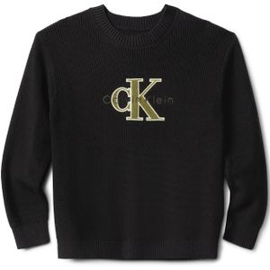 Calvin Klein - Ck Stitch Sweater - Gebreide Trui - Zwart