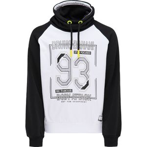 Bruno Banani Sweatshirt 'Freeman'  lichtgrijs / zwart / wit