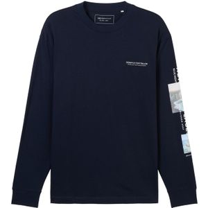 BE PART - T-shirt - Zwart - Katoen - Fotoprint Op Mouwen