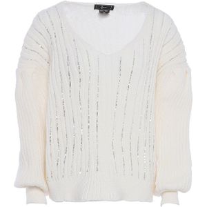 faina Trui  zilver / wit