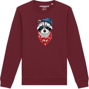Watapparel Sweatshirt 'Waschbär'  gemengde kleuren / bourgogne