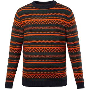 STHUGE Trui  blauw / kaki / rood