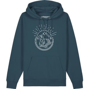 Watapparel Sweatshirt 'Natur ist schön'  petrol / wit