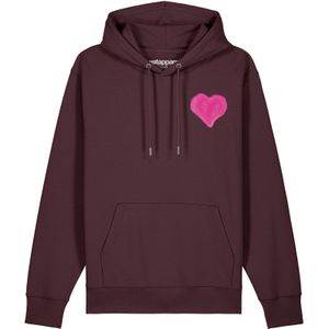 Watapparel Sweatshirt 'Pink Heart'  neonroze / donkerrood