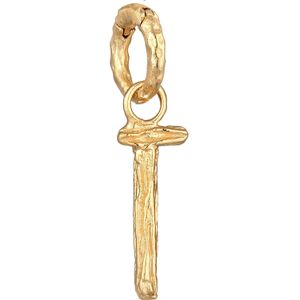 Elli - Hanger - 925 Sterling Zilver Verguld - Dames Letter T Organic Look