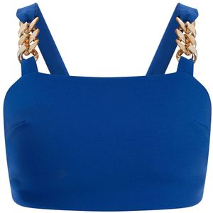 faina Top  kobaltblauw / goud