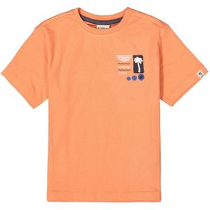 GARCIA Shirt  blauw / oranje / zwart / wit