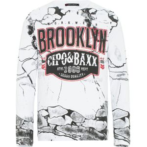 CIPO & BAXX Shirt  grijs / rood / zwart / wit