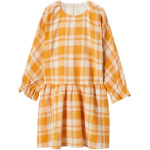 MANGO Jurk 'Bruno'  goudgeel / lichtgeel / wit