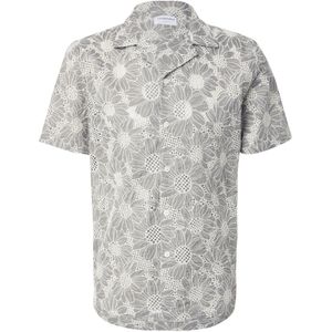 Lindbergh Overhemd 'Sunflower'  beige / jade groen