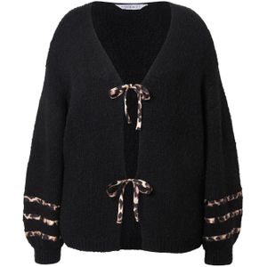 Studio Untold Gebreid vest  beige / bruin / zwart