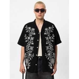 VAMOS CLO Overhemd  zwart / wit