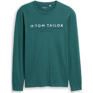 TOM TAILOR - 1047769 - T-shirt - Jasper Green - Lange Mouwen - Heren