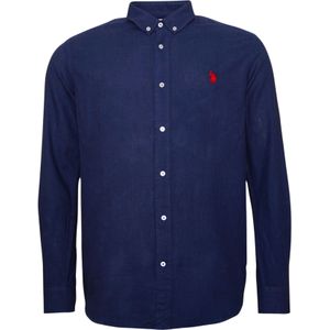 U.S. POLO ASSN. Overhemd  donkerblauw / bloedrood